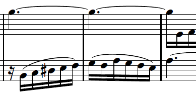 Ligaduras de varias notas